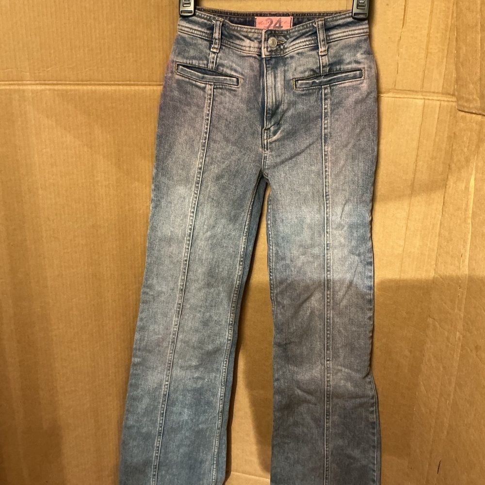 Twenty Women's Washed Blue Flare Jeans